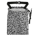 Grey Leopard Pattern Car Trash Bag - Waterproof Car Trash Bag Hanging Leakproof Car Garbage Bag - Washable Reusable Trash Bag For Car Interior Hanging Organizer Storage Vehicle Travelling Camping