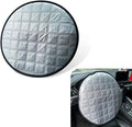 Shakas Car Steering Wheel Cover Sun Shade, Aluminum Film Car Wheel Cover Heat Insulation Cooling, Thickened Anti-aging Foldable Reflective Protector, for Most Cars SUV Truck Van (Silver)