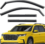 Extra Durable Window Deflectors in-Channel Window Visors Rain Guards Fit for Honda Pilot 2023-2026, Sun Visors, Wind Vent for Shades, Exterior Car Accessories - 4 pcs. AG0973