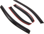 WD2-061 Dark Smoke 4 Pcs Set Window Visor (Outside Mount) Deflector Rain Guard Compatible with 1995-2005 Chevrolet Cavalier Sedan
