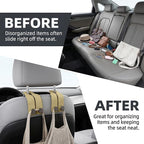 Car Seat Headrest Storage Hooks - 2 Pack Dual Hangers Design Organization Accessories, Car Interior Gadgets to Add Extra Holder and Hook for Purses,Bags,Coat and Handbag