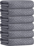 Bath Towel, Microfiber Bath Towels Set 6 Pack (30" x 60") - Large Size, Extra Absorbent, Quick Drying, Grey Diamond Embossed
