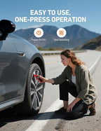 Digital Tire Pressure Gauge 3-300PSI Calibrated to ANSI B40.7 Grade 2A (0.5%), Backlight and Flashlight, Presta Valve Adaptor Included, 4 Units, AAA Batteries, Red