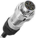 Heavy Duty Vehicle Coil Trailer Cable with 2 Channel 4 PIN AV Connector Disconnect Kit for Truck Caravan Motor Home Backup Security Camera Monitor System