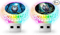 2 Pcs Owl USB LED Car Portable Interior Multi-Color Atmosphere Lamp | Portable Mini LED Night Light Auto Ambient Lighting, Universal Vehicle Bedroom Decor Car Accessories Owl Gifts for Women Men