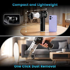 Handheld Car Vacuum Cleaner,25000PA Strong Cyclonic Suction Foldable Mini Vacuum Portable Cordless with Digital Display and One Touch Dust Removal for Car, Home, Office, Kitchen (Silver)