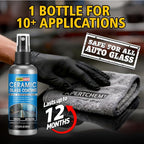 XPERTCHEMY Ceramic Rain Repellant Windshield, Glass Coating Spray, Hydrophobic Protective Formula, Advanced Rain Windshield Water Repellent for Cars, Mirrors and Other Glass Surfaces