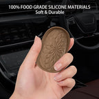 ME.FAN Car Coasters for Cup Holders [4 Pack] - 2.75In Silicone Auto Mug Mats - Universal Non-Slip Recessed Car Interior AccessoriesCoffee
