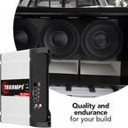 HD 3000 1 Ohm 1 Channel 3000 Watts RMS MAX, Full Range Car Audio, Monoblock, LED Monitor Indicator, Class D Amplifier, Crossover, White 3k amp, Sound Quality