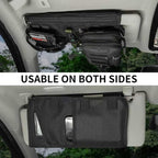 Car Sun Visor Organizer, Double Sided Visor Organzier with Card Pouch for Cars, Trucks, Vans, Multi-Functional Sunglass Holder, Tactical MOLLE Accessories