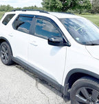 2023-2026 Tape-On Rain Guards for Honda Pilot Side Window Deflector Visors LX Sport EX-L TrailSport Touring Elite Smoke Tinted Vent Shades 2024 2025