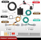 4 Pin Trailer Wiring Harness Kit 56459 Vehicle Standard 4 Way Connector Custom for 2021 2022 2023 2024 2025 Nissan Rogue Simple Fit Tow Hitch Harness
