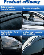in-Channel Extra Durable Rain Guards Fit for Hyundai Santa Cruz 2022-2026,Window Deflectors Vent Window Visors Window Rain Guard Shades Exterior Car Accessories