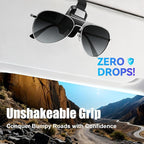 2 Pack Sunglasses Holder for Car, One-Handed-Operation Visor Sunglass Holder Clip, Easy Access Storage for Driving,Universal Fits (Black)