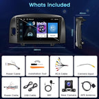 2+64GB Android 15 Car Radio for Hyundai Sonata 2004-2008 Wireless Carplay Android Auto, 9" Touch Screen Car Stereo GPS Navi, WiFi, Bluetooth, Backup Camera, FM RDS Radio, EQ DSP, SWC