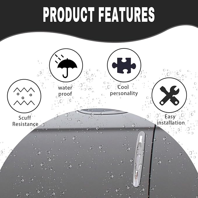 4PCS Car Door Edge Guards, Anti-Scratch Car Door Protector Trim Strip with Self Adhesive, Universal Door Guards for Cars Trucks SUVs, Exterior Car Accessories (Gray)