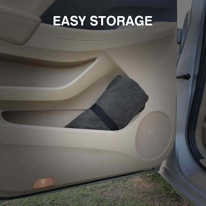 2pcs Grey Waterproof Towel Auto Car Seat Cover Protector Machine Washable - Fit Yoga Running Crossfit Athletes Beach Swimming Outdoor Sports
