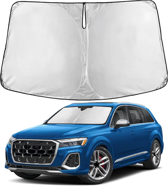 Windshield Sunshade Compatible for Audi SQ7 2020-2024 2025 2026, Sun Visor for Front Windshield & Window Sun Shade Cover, UV Heat Blocker & Protector, Car Accessories