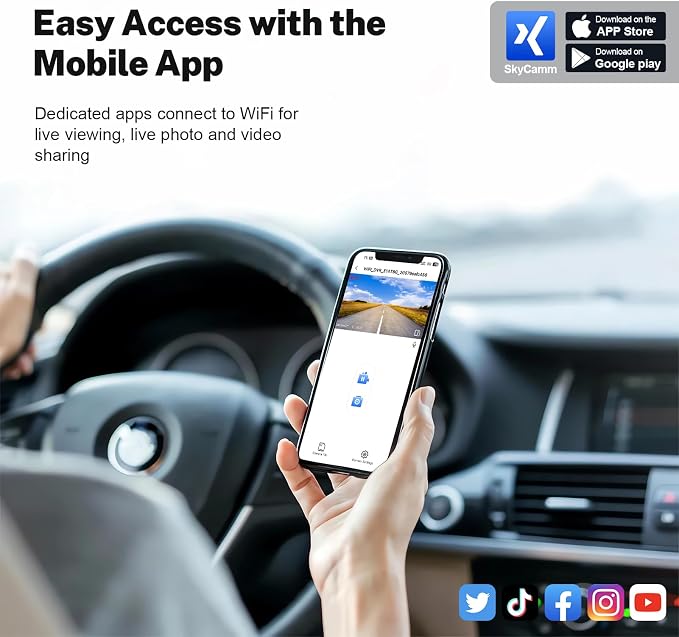 Mangoal 4K Dash Cam Custom for BMW X1 Gen2 F48/F49 2017 2018 2019 2020 2021 2022(Model B), sDrive28i xDrive28i, OEM Style, 2160P UHD Video, WiFi & APP, GPS, 64GB Card