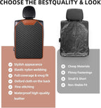 Kick Mat Back Seat Protector - Car Back Seat Cover for Kids Feet - Waterproof & Sturdy Protector for Upholstery from Dirt, Mud, Scratches and Stain (White)