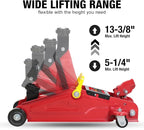 Torin Low Profile Floor Jack: Hydraulic Trolley Floor Jack Combo with 2 Jack Stands, 2 Ton (4000 lb.) Capacity