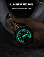Tire Pressure Gauge 6-170 PSI, Large 2" Easy Read Glow Dial Tire Gauge, Certified ANSI B40.1(1%) Accurate, Compatible for Bicycle, Car, SUV, Truck & Motorcycle