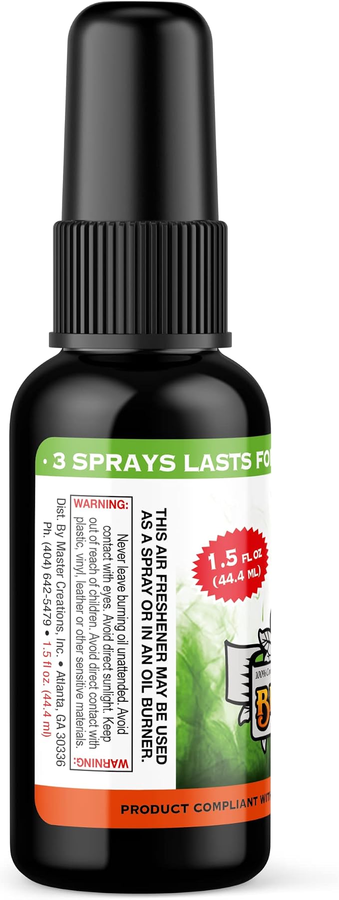 (Kush, 1 Pack) Concentrated Air Freshener for Room and Car Spray - Oil-Based Diffuser Spray Bottle - Long-Lasting Bathroom Spray, Car Freshener, & Odor Eliminator Spray