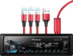 MVH-X390BT Digital Media Receiver with ARC app, MIXTRAX, Built-in Bluetooth and USB Direct Control for iPod/iPhone and Android Phones & zonoz 3 in 1 Multi USB Charging Cable (Bundle)