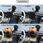 Car Phone Holder, [Ultra Strong Suction Cup] 360°Adjustable Phone Mount for Universal Car Windshield Compatible with iPhone 17 Pro Max and More Smartphones (24PCS)