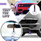 Bling Car Accessories Bling Heart Handle Ring Car Accessory for Women Hearts Strap Drift Charm Rear Bumper Warning Ring Decoration for Auto Bus Interior Exterior (Light Purple,Heart Style)