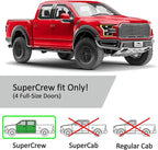 Voron Glass in-Channel Extra Durable Rain Guards for Ford F150 Raptor 2017-2020 SuperCrew, Window Deflectors, Vent Window Visors, 4 Pieces - 200288