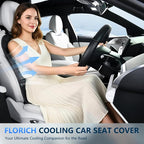 Cooling Car Seat Cover Ventilated Car Seat Cushion with 3-Speed Adjustable Cooling Car Seat Pad Universal Fit Car SUV Truck Van for Summer Driving, Black