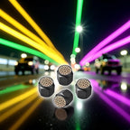 Tire Valve Stem Caps Cover,4 Pcs Metal Black Air Valve Cap, Aluminum Car Wheel Stem Caps,Universal Stem Covers for Cars,Trucks,Bikes,Bicycles, Motorcycles,Corrosion Resistant (Leopard)