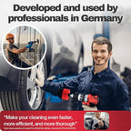 Drill Brush Attachments for Cleaning [Set of 6] Universally Cleans Cars, Rims, Upholstery, Tiles, and More I Brush Drill Attachment for Cleaning I Drill Brush for Car Detailing (Red)