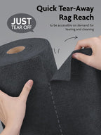 Microfiber Cleaning Cloth Roll-30 Sheets, 12" x 12" (Dimgrey) | Super Absorbent, Lint-free, Tear-away Microfiber Towel Roll, for All-Purpose Cleaning