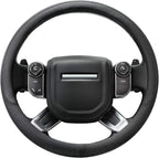 Breathable Car Steering Wheel Cover 16 inch Auto Universal Leather Wrap Non-Slip Steeringwheel Protector Automotive Interior Accessories, Black (Suit for 15 1/2-16 inch)