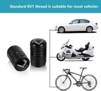 4pcs Tire Valve Stem Caps, Compatible with Corvette C1 C2 C3 C4 C5 C6 C7 C8 Racing 1LT 2LT 3LT Series Stem Cap Universal Car Air Cover Car Accessories for Cars, SUV, Truck, Motorcycles Black