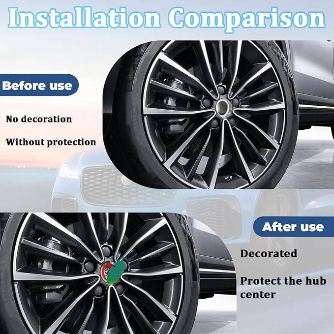 59mm Wheel Center Caps for Jaguar XE XF XJ F-PACE F-Type, 4PCS | Car Hub Centre Cover; Wheel Rim Hub Cap; Tire Hub Cap Accessories