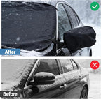 All Wrapped Car Windshield Snow Cover, 600D Oxford Front & Rear Ice Frost Protectors with Side Mirror Covers & Storage Bags, All Weather Windscreen Cover for Most SUVs, Vans & Trucks