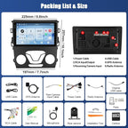 [4+128GB]Android 15 Car Stereo for Ford Fusion Mondeo 2013 2014 2015 2016 2017 2018 2019 with Wireless CarPlay Android Auto,9" Screen Car Radio with Bluetooth GPS WiFi FM/RDS DSP EQ SWC Backup Camera