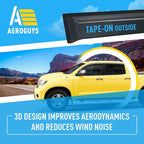 Extra Durable Window Deflectors Tape-On Window Visors Rain Guards Fit for Toyota Tundra 2007-2021 CrewMax, Sun Visors, Wind Vent for Shades, Exterior Car Accessories - 4 pcs. AG0914