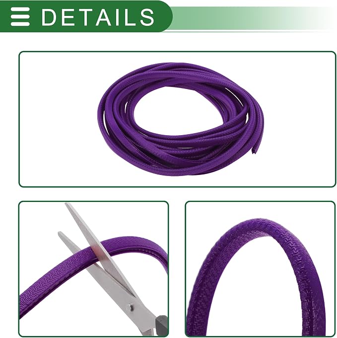 Universal Car Door Edge Protective Sealing Strip U-Type Door Scratch Protection Guard, 26.25ft 8m, Anti-scratch Collision, PVC Iron, Purple