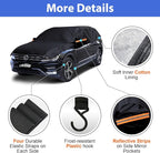 Half Car Cover for Full Size Sedan, Such As Chrysler 300, BMW 7 Series, Lincoln MKZ, Cadillac CTS CT5, Fits Sedan/Coupe 197-208 inchs