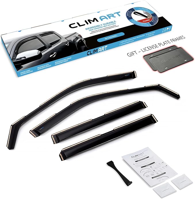 in-Channel Incredibly Durable Rain Guards for Ford Explorer 2011-2019, Original Window Deflectors, Vent Deflector, Vent Window Visors, Dark Smoke Car Accessories, 4pcs -611150