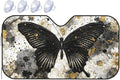 Windshield Sun Shade Black Butterfly Art Boho Car Front Window Sunshade Cover for Truck SUV Blocks UV Rays Automotive Visor Interior Protector 55 x 30 inch