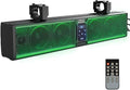 6-Speaker Metal UTV Sound Bar, 25-inch IP65 Waterproof Golf Cart Sound Bar, ATV Speaker with RGB, SxS Soundbar Compatible with Polaris RZR Can-Am w/ 1.25 in - 2 in Roll Bar