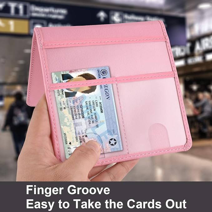 Car Registration and Insurance Holder, Car Accessories Vehicle Glove Box Car Organizer Women Wallet Case for Cards, Essential Document, Driver License by, Pink | for Cards