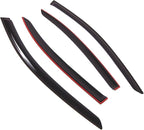 WD2-723 Dark Smoke 4 Pcs Set Window Visor (Outside Mount) Deflector Rain Guard Compatible with 2007-2013 Mercedes-Benz S550 S600 S63 S65