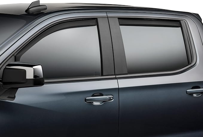 Custom Fit Side Window Deflectors for GMC Sierra 1500 Limited, Silverado 1500 LTD, Sierra 1500 - (82930IMB), Matte Black