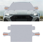 Magnetic Car Windshield Snow Cover, 4 Layers Winter Automotive Windshield Frost Protective Cover with Side Mirror Protector, All-Weather Vehicle Exterior Accessories for Sedan SUV (S)
